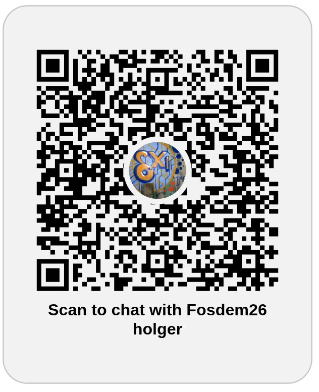 Scan to chat with holger